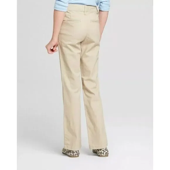 Cat & Jack - Girls' Bootcut Twill‎ School Uniform Chino Pants - Oyster - Size 5 - Picture 12 of 12